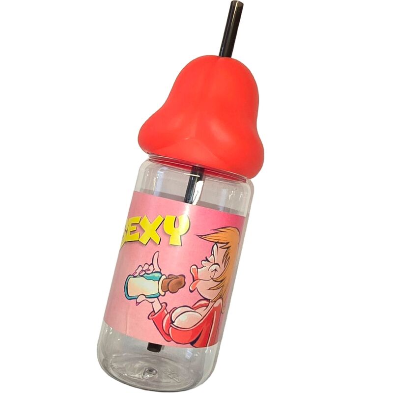 Botella Diablo Picante con boquilla para beber con forma de pene, 360 ml