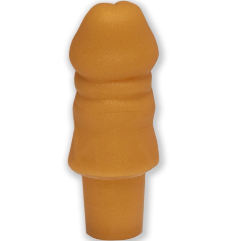 Tapón para botella DIABLO PICANTE con forma de pene, dorado