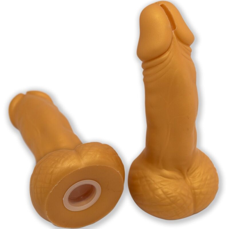 Hucha con forma de pene Diablo Picante, 22,5 cm, dorada