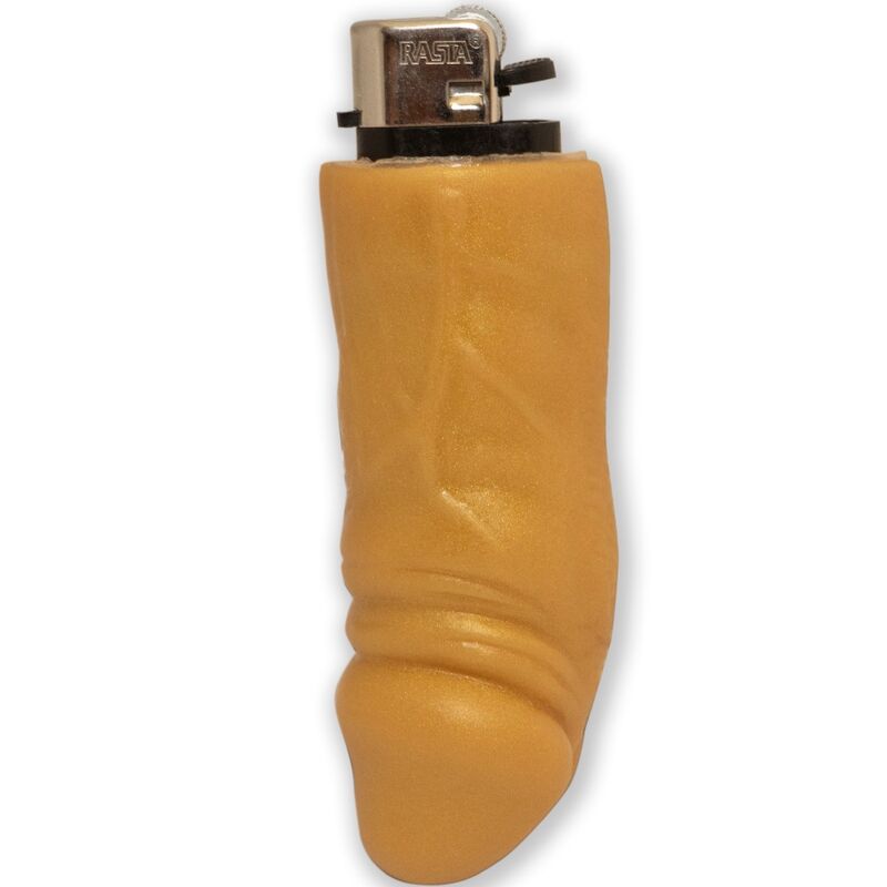 Mechero con forma de pene DIABLO PICANTE, dorado y recargable