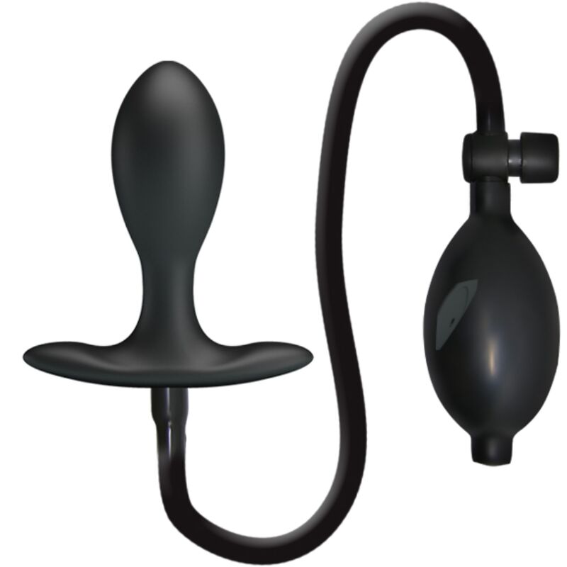Tapón anal hinchable de silicona Pretty Love, negro