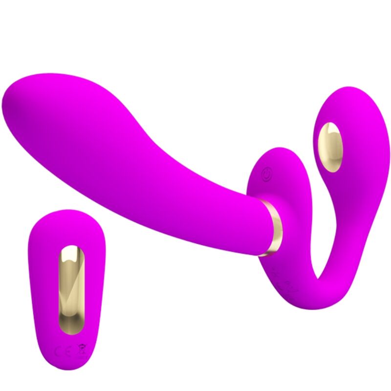 Doble vibrador Pretty Love Thunderbird sin arnés con mando a distancia
