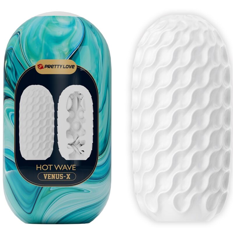Masturbador de silicona Pretty Love Hot Wave, blanco