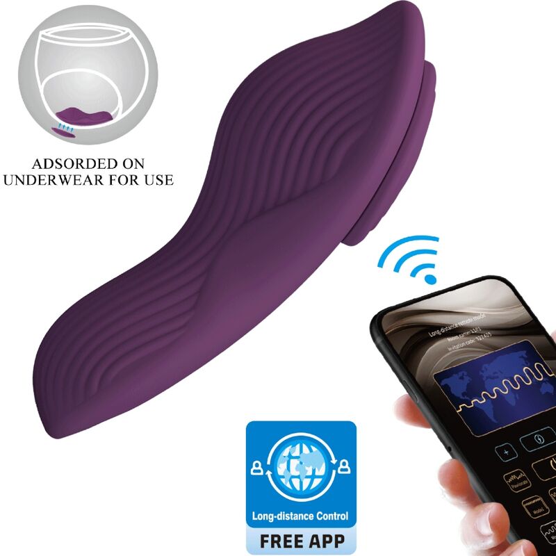 Estimulador de clítoris Pretty Love Mane con control mediante app, lila