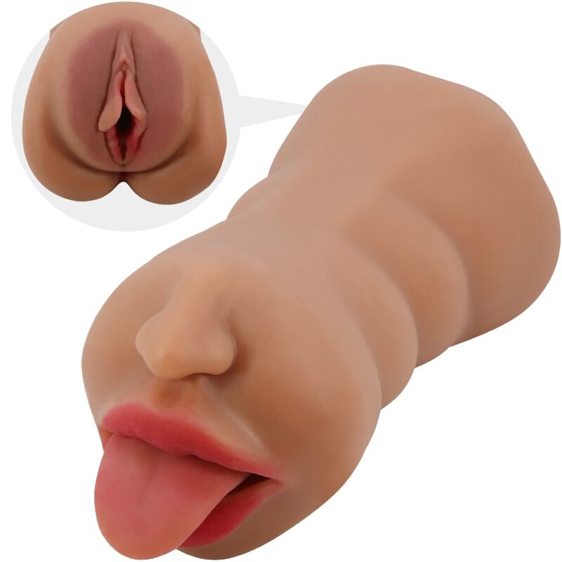 Masturbador doble CRAZY BULL Sarah con boca y vagina