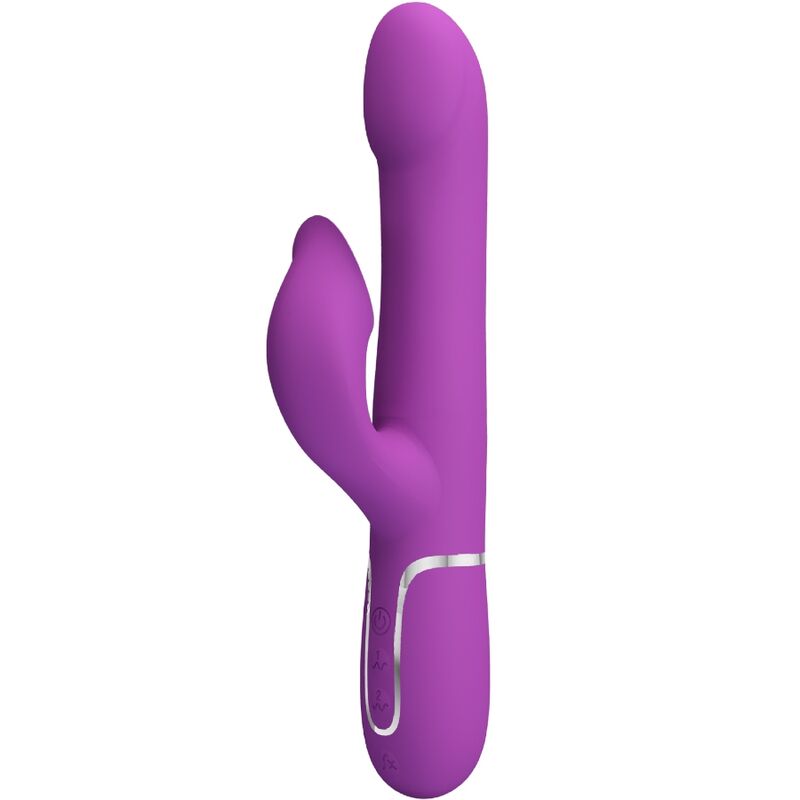 Vibrador conejo Pretty Love con hilera de perlas móvil, lila