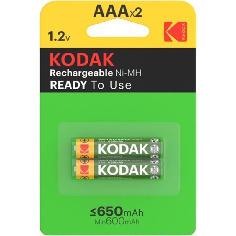 Pila recargable AAA de 650 mAh, sin efecto memoria, para mando a distancia KODAK