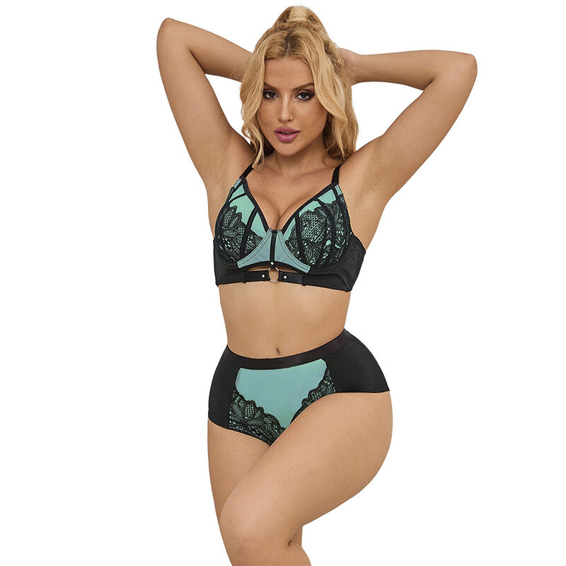 Conjunto de lencería SUBBLIME verde, L/XL