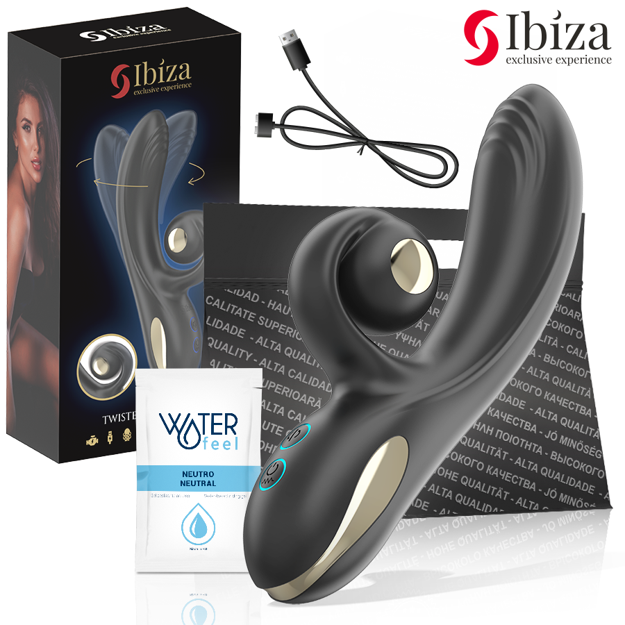 Ibiza Vibrador Twister Con Estimulador Curvo Y Vibrorrotación
