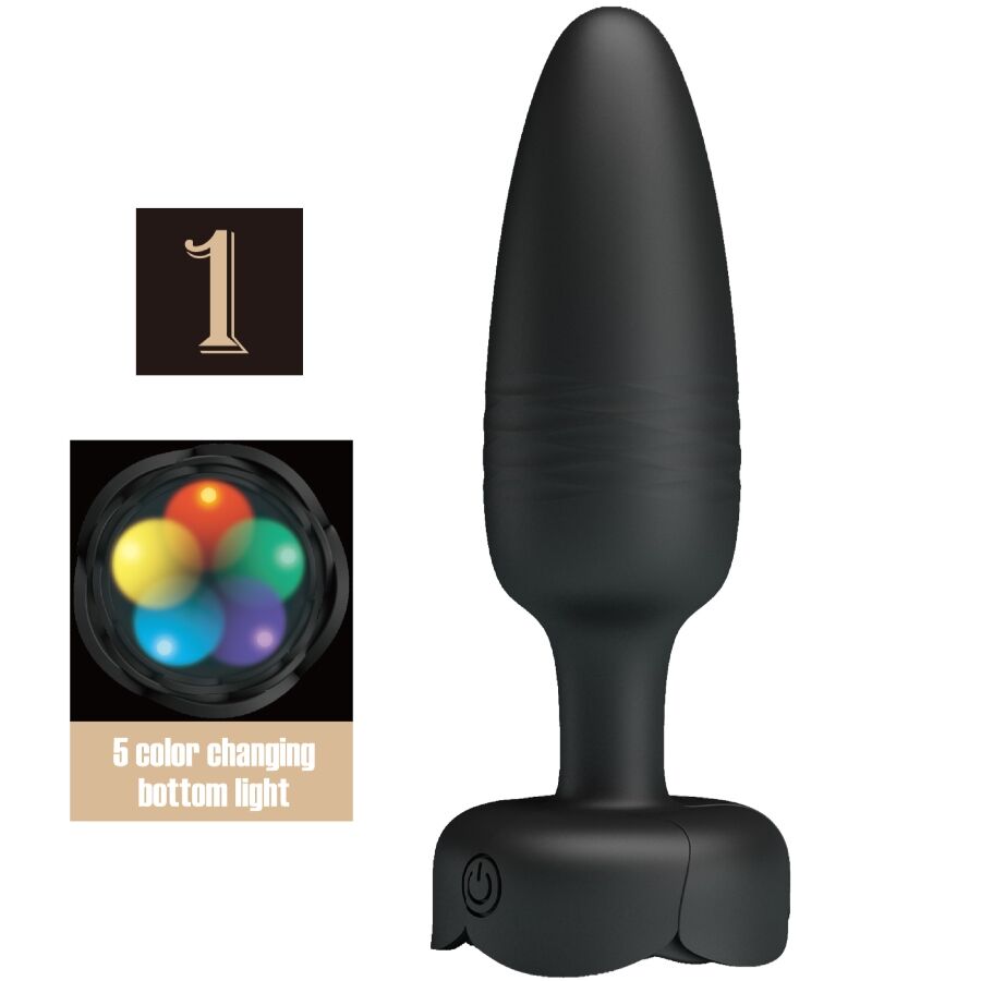 Plug anal Pretty Love Tarion con luz LED, 12,5 cm