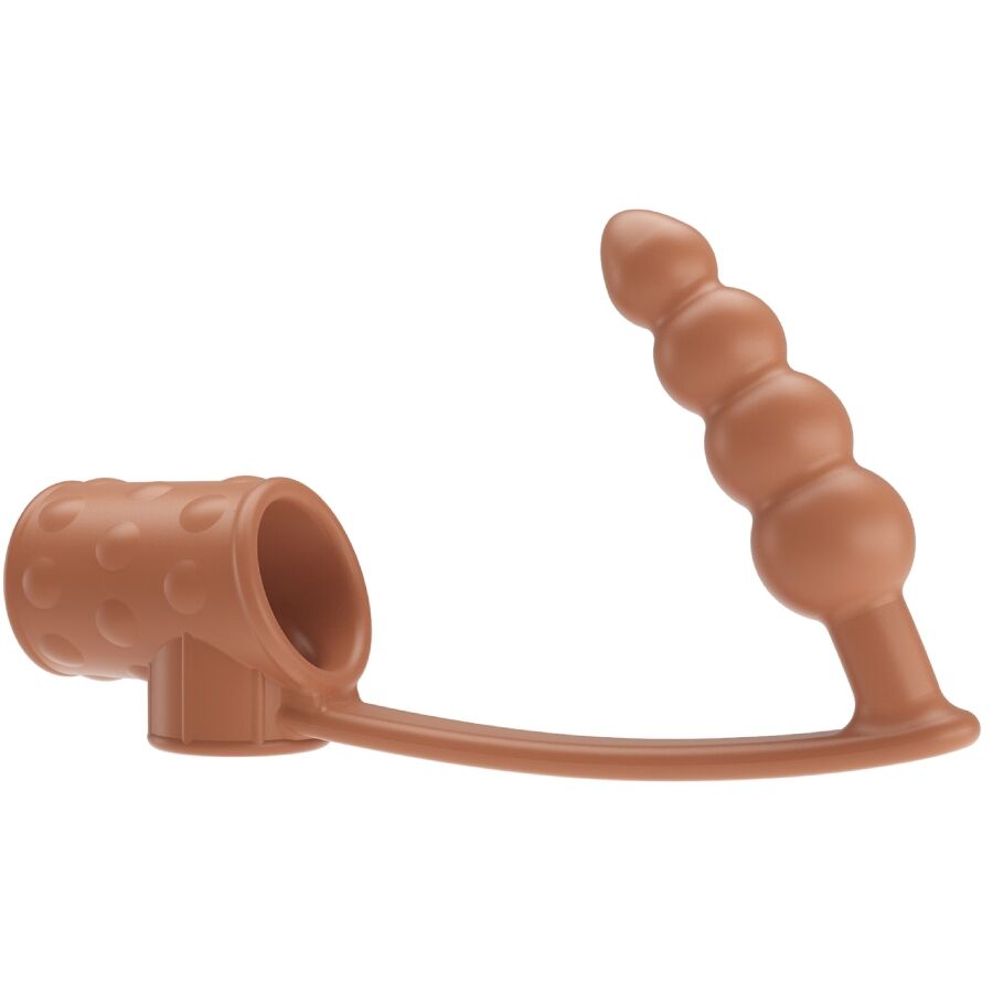 Funda para pene Pretty Love con plug anal Natural