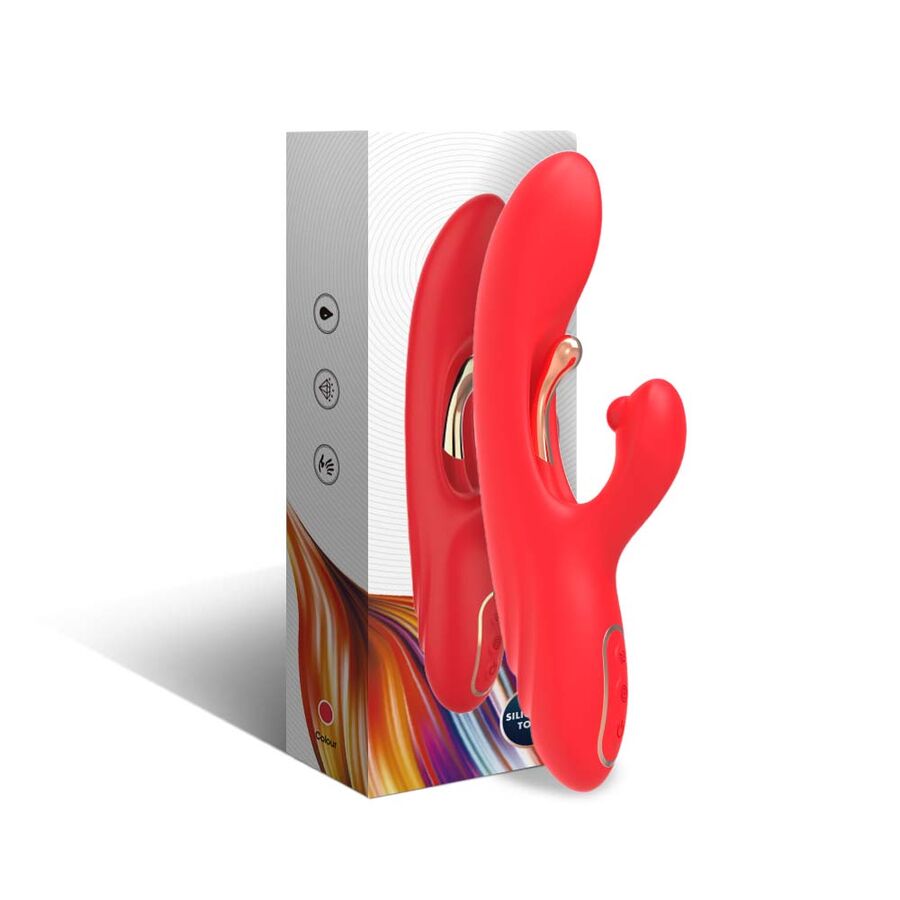 Vibrador de punto G ARMONY con lengua oscilante, rojo