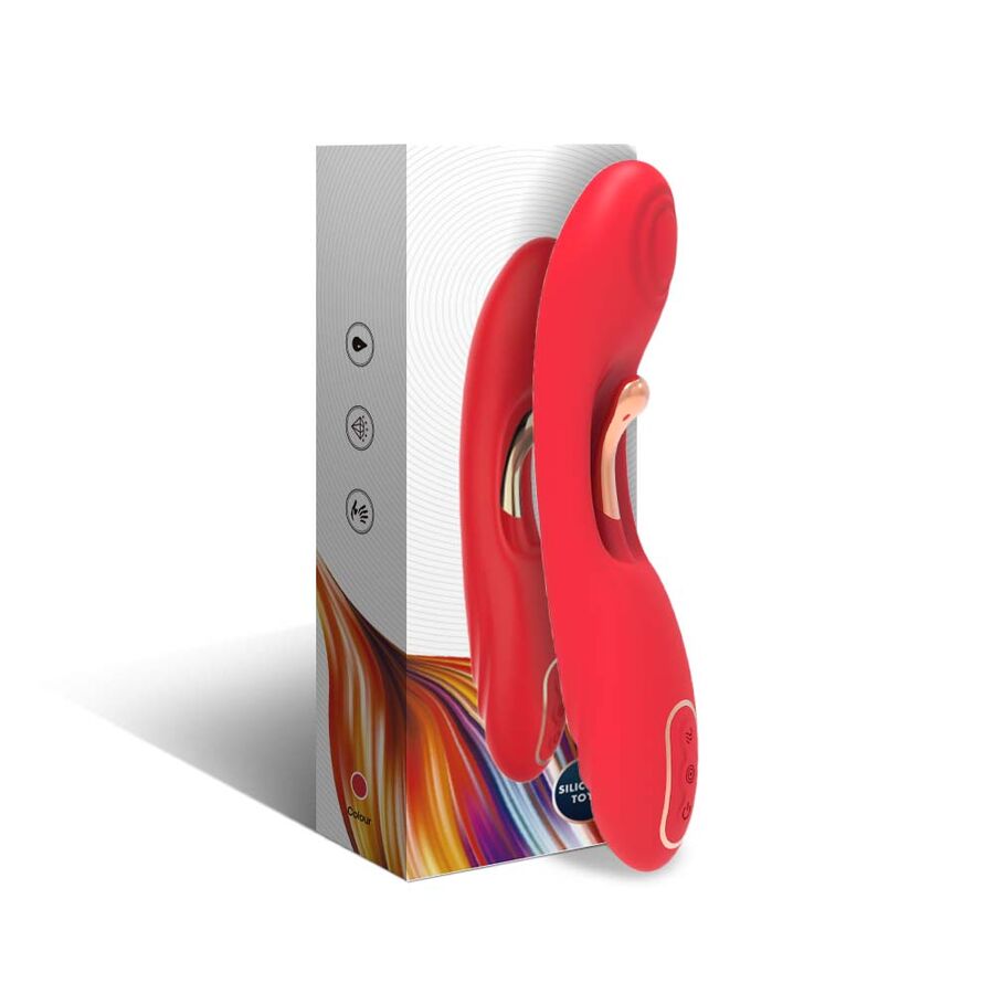 Vibrador ARMONY con lengua oscilante, rojo