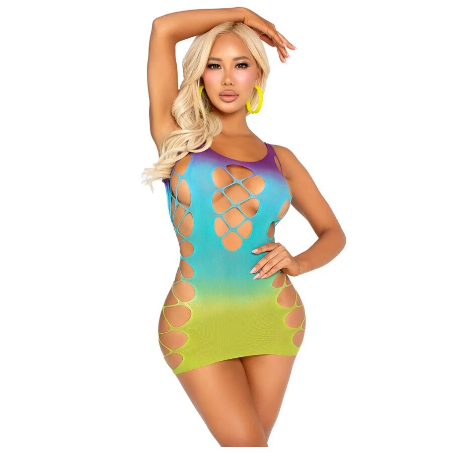 Minivestido sin costuras Leg Avenue Ocean con degradado de color