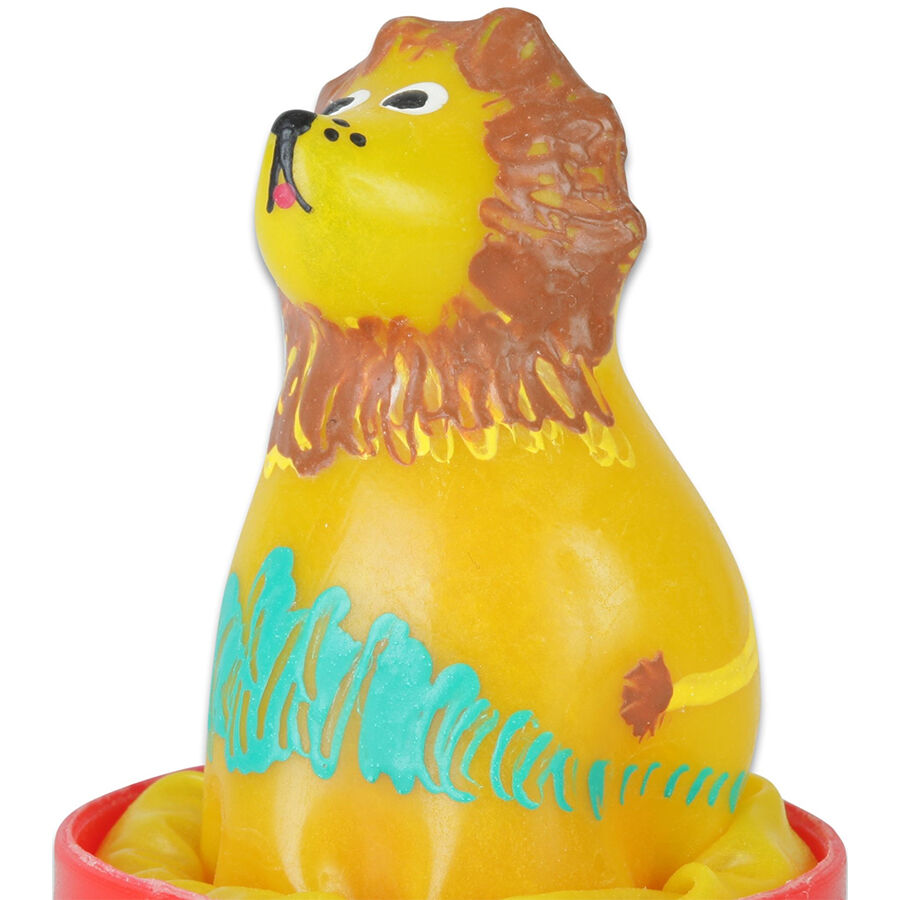 Artículo de látex de fantasía CONDOMERIE con león sentado