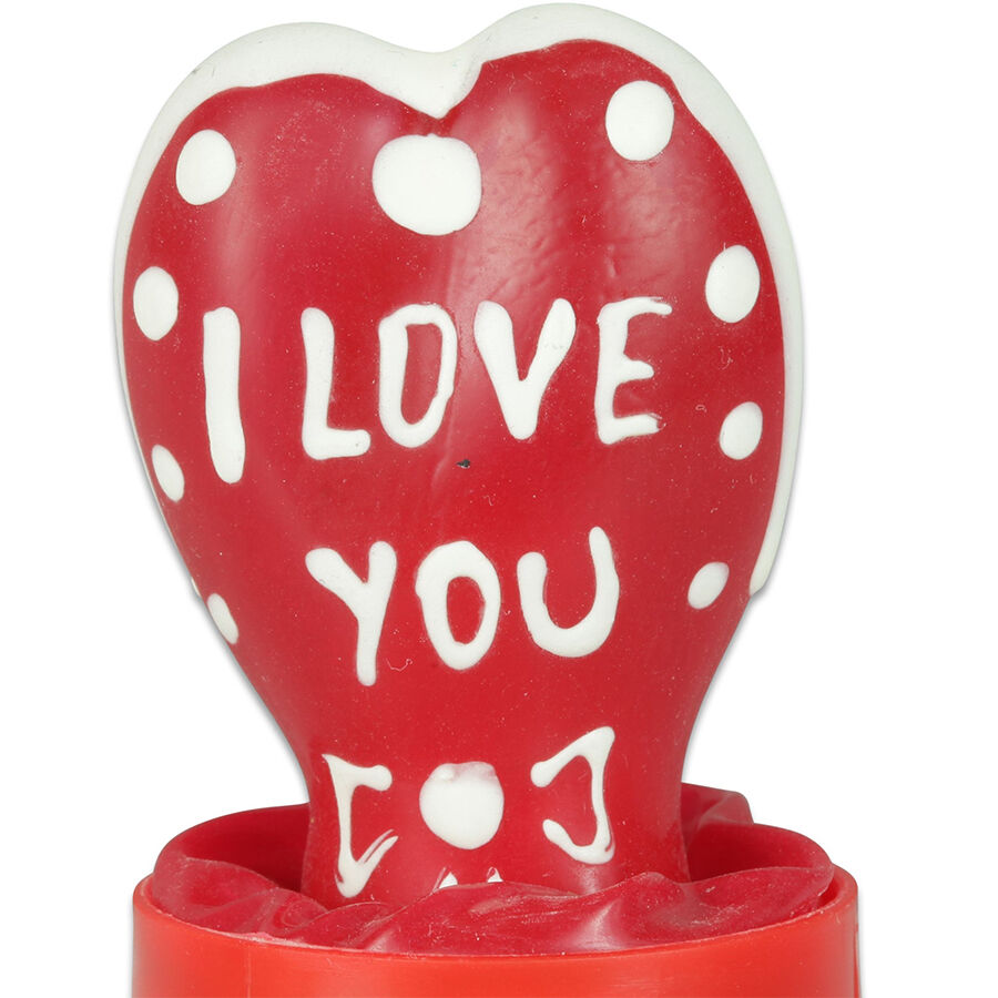 CONDOMERIE I Love You 2, corazón pintado a mano como regalo erótico divertido