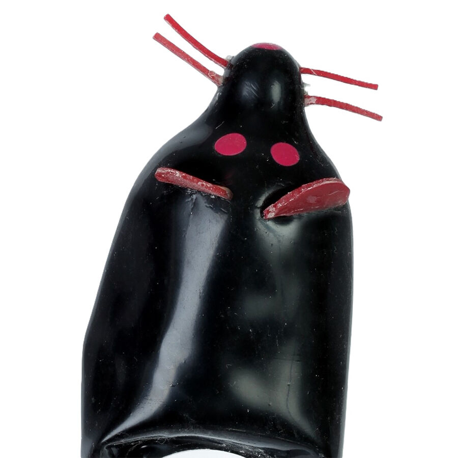 Condomerie Black Mouse XL, regalo erótico pintado a mano