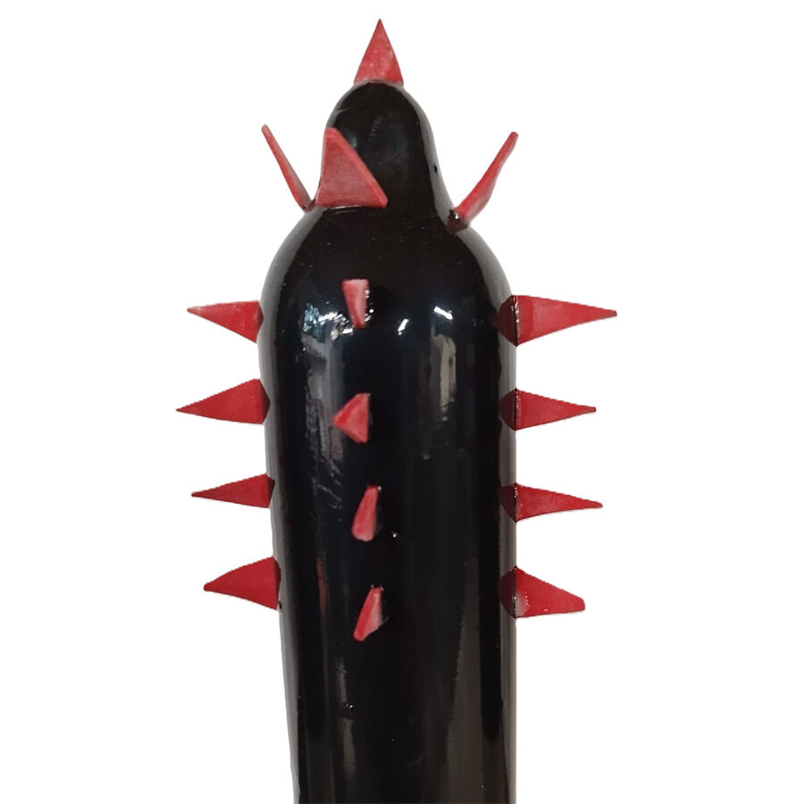 CONDOMERIE Black Cactus XL, regalo erótico pintado a mano