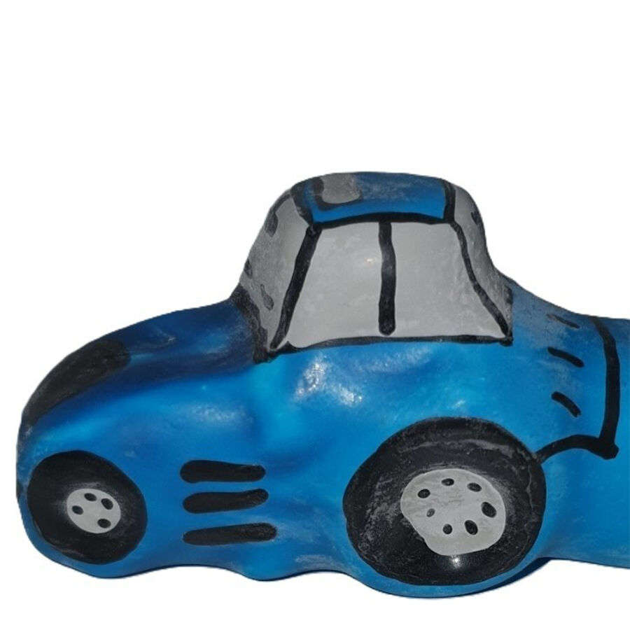 Preservativo decorativo pintado a mano CONDOMERIE, tractor azul XL