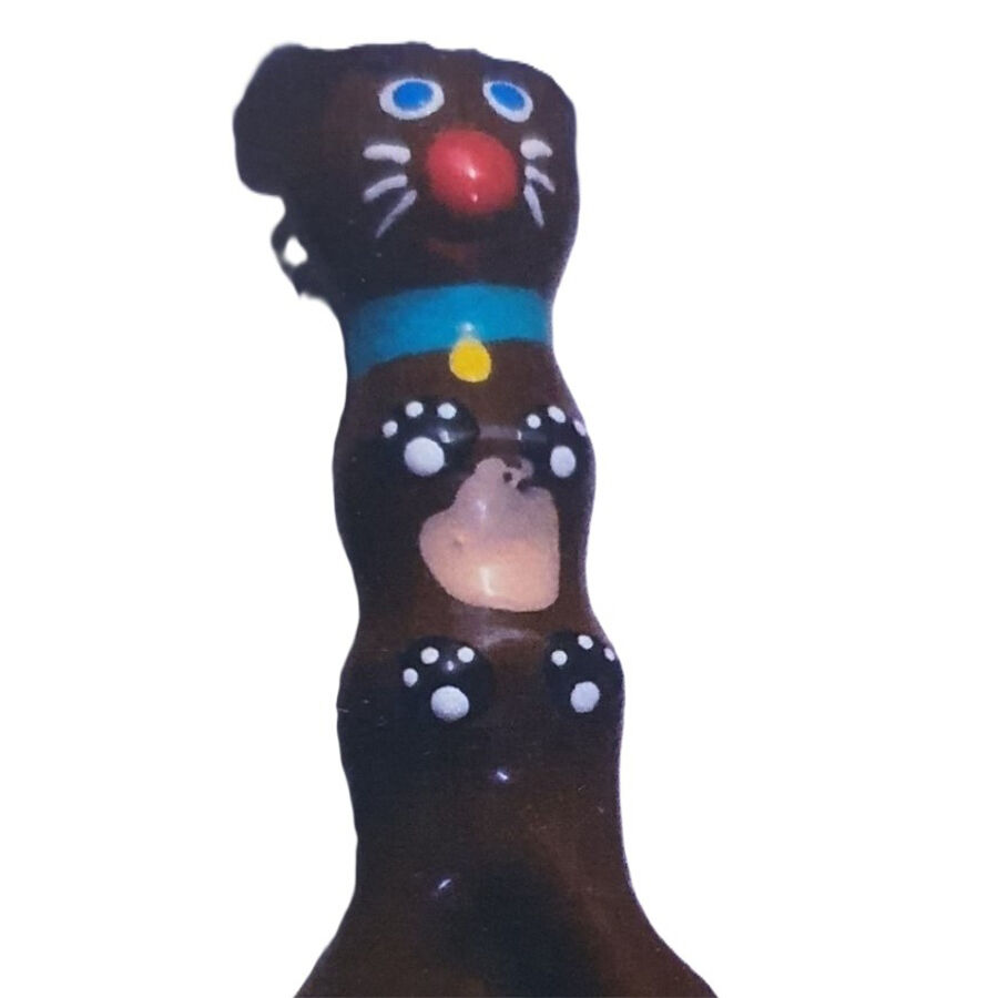 Preservativo de fantasía CONDOMERIE con perro salchicha marrón, XL