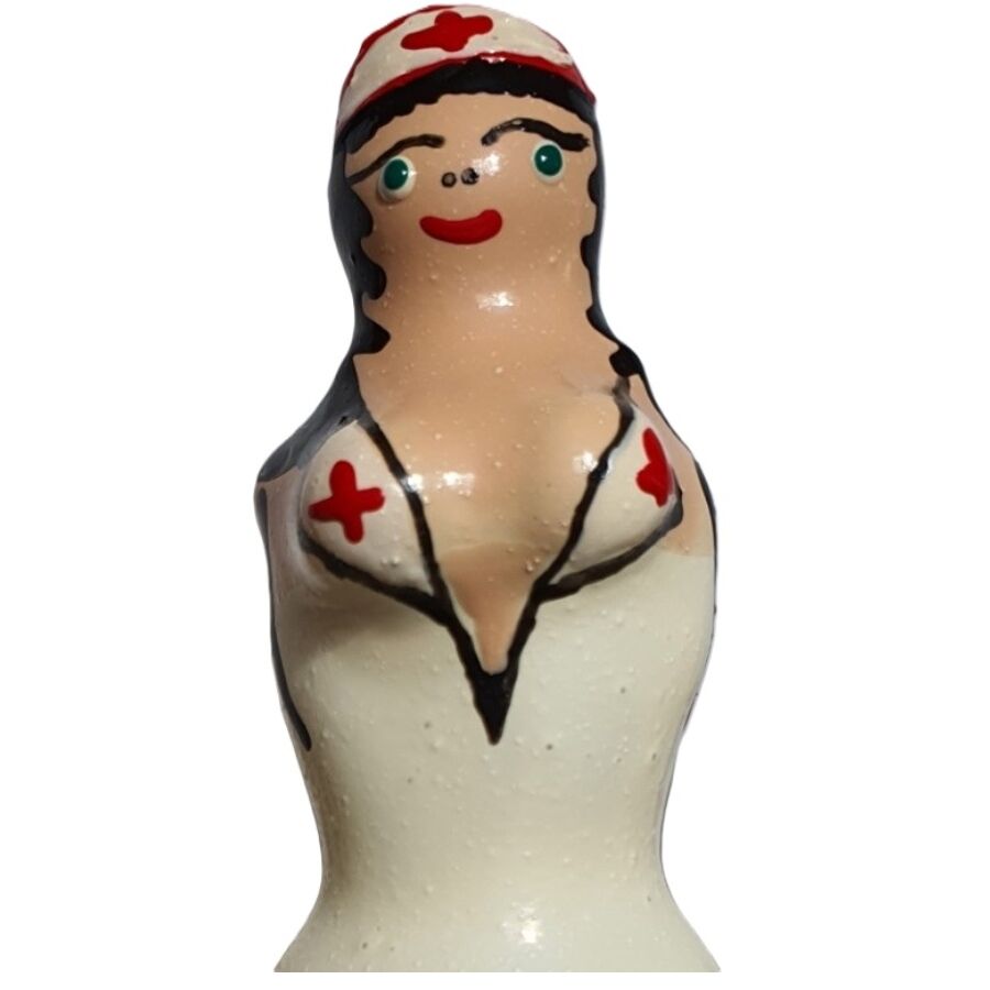 CONDOMERIE Nurse Blond, preservativo decorativo pintado a mano para regalar
