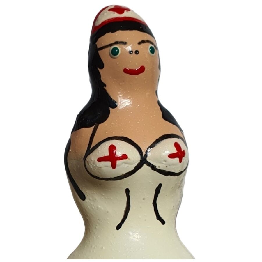CONDOMERIE Nurse Black, preservativo de fantasía pintado a mano