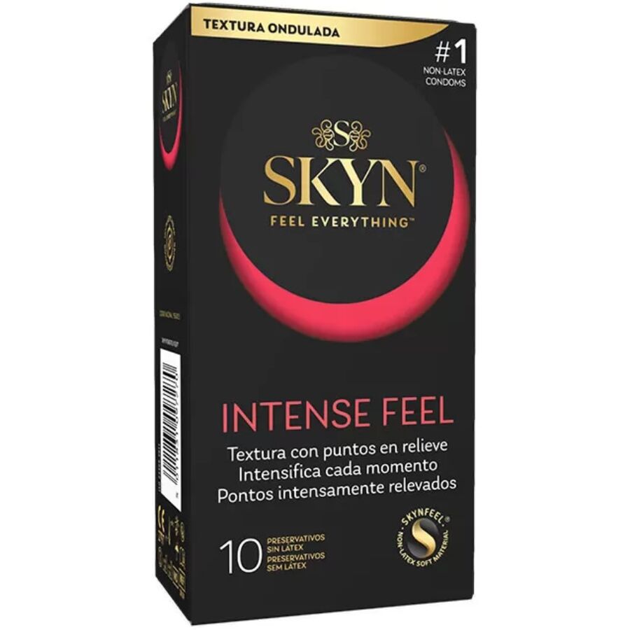 Preservativos SKYN Intense Feel sin látex con textura, 10 unidades