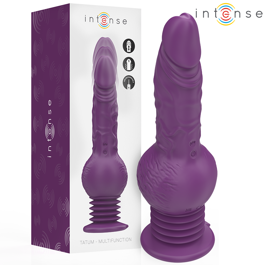INTENSE Tatum vibrador rabbit con movimiento de empuje, 24 cm