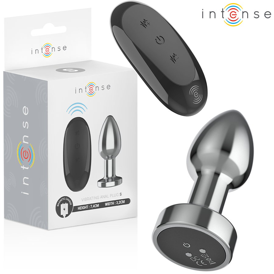 Plug anal vibrador INTENSE de aluminio, talla S