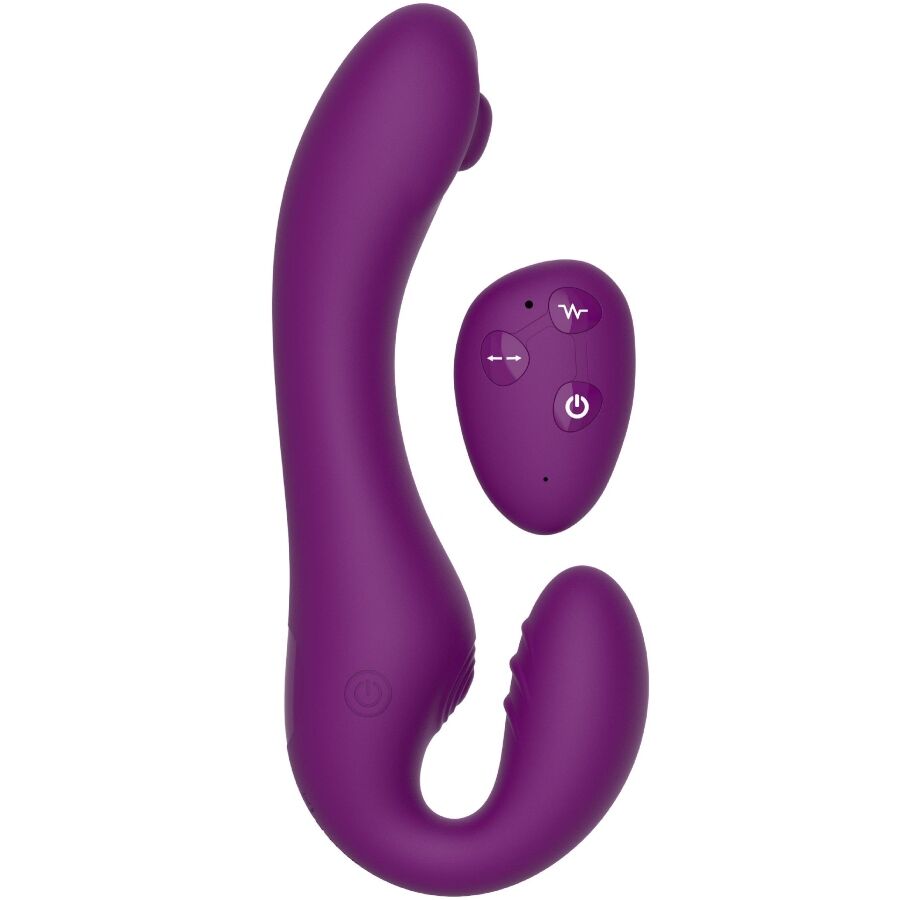 Strapless strap-on XOCOON con mando a distancia, lila