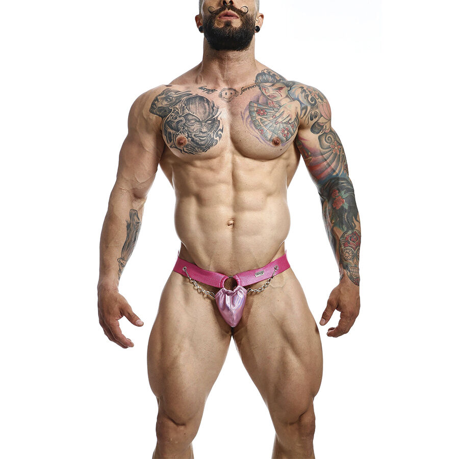 Suspensorio de cuero PU con bolsa de cadenas, transpirable, talla única, rosa MOB