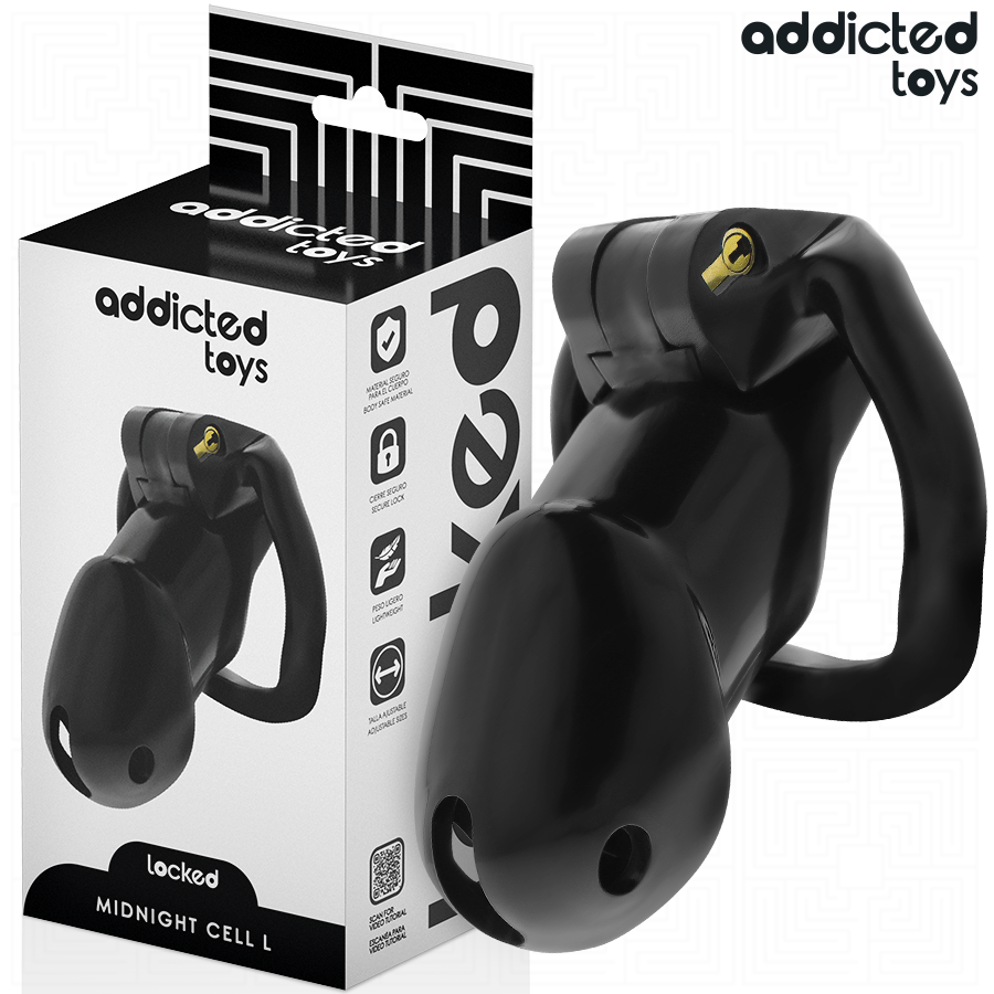 ADDICTED TOYS LOCKED Mindnight Cell jaula para pene talla L