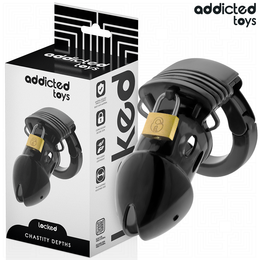 Jaula de castidad ADDICTED TOYS LOCKED Chastity Depths, 7,5 cm