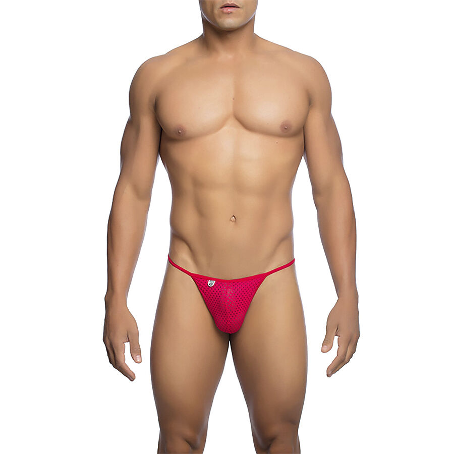 Tanga V rojo de microfibra, cómodo y con sujeción para el día a día y el deporte MOB