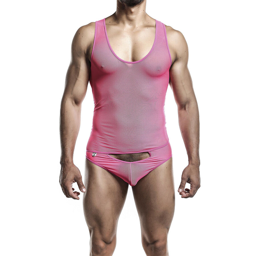 Body transparente de rejilla con abertura delantera para un toque sensual MOB