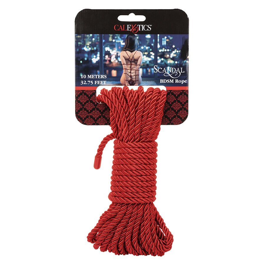 Cuerda de bondage CalExotics Scandal, roja, 10 m