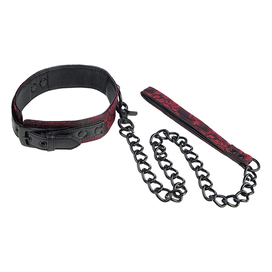 Collar BDSM CalExotics Scandal con cadena metálica extraíble