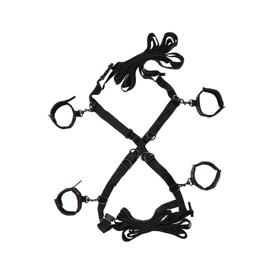 Set de bondage para cama en forma de cruz CalExotics Scandal