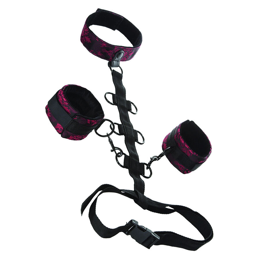 Set de bondage CalExotics Scandal con collar y esposas