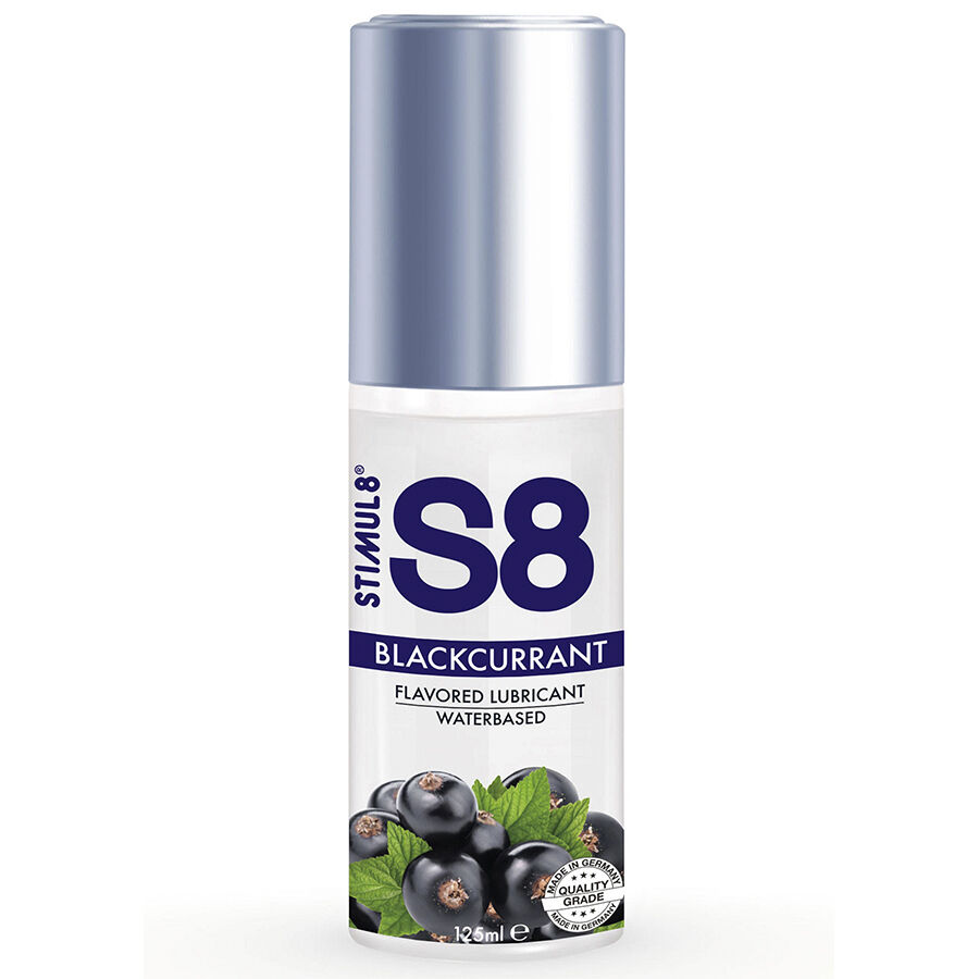 Lubricante STIMUL8 S8 con sabor a arándanos, 125 ml