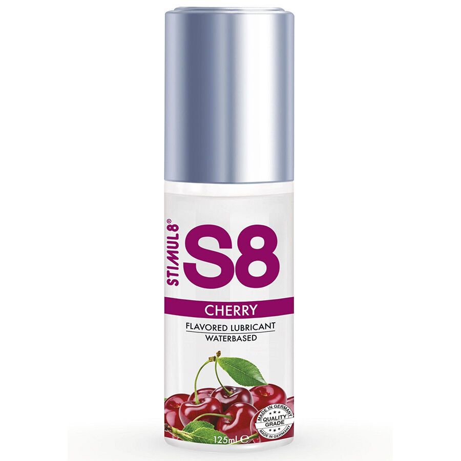 Lubricante STIMUL8 S8 con sabor a cereza, 125 ml