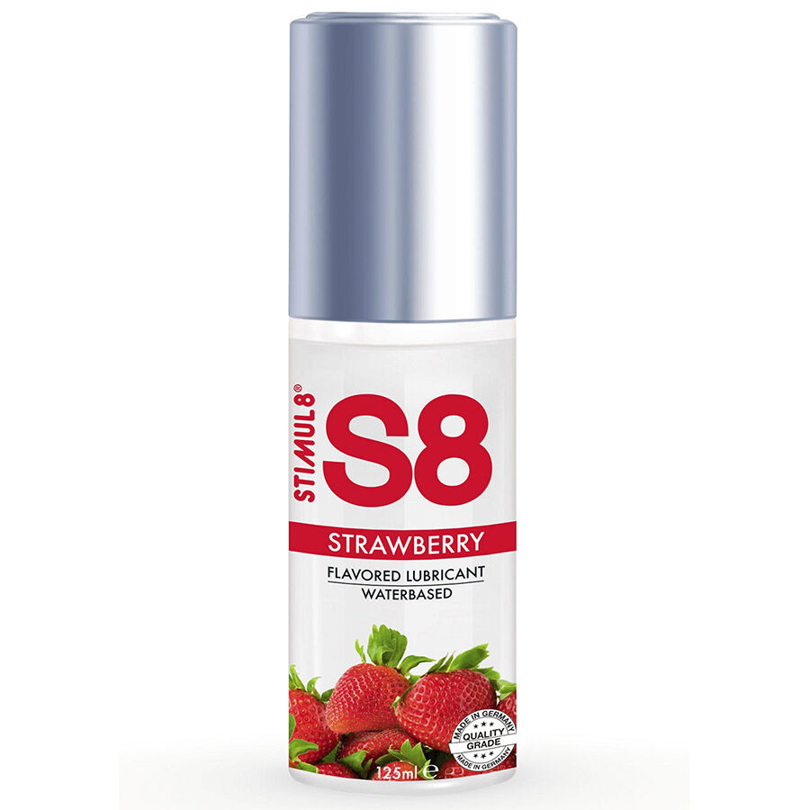 Lubricante STIMUL8 S8 con sabor a fresa, 125 ml