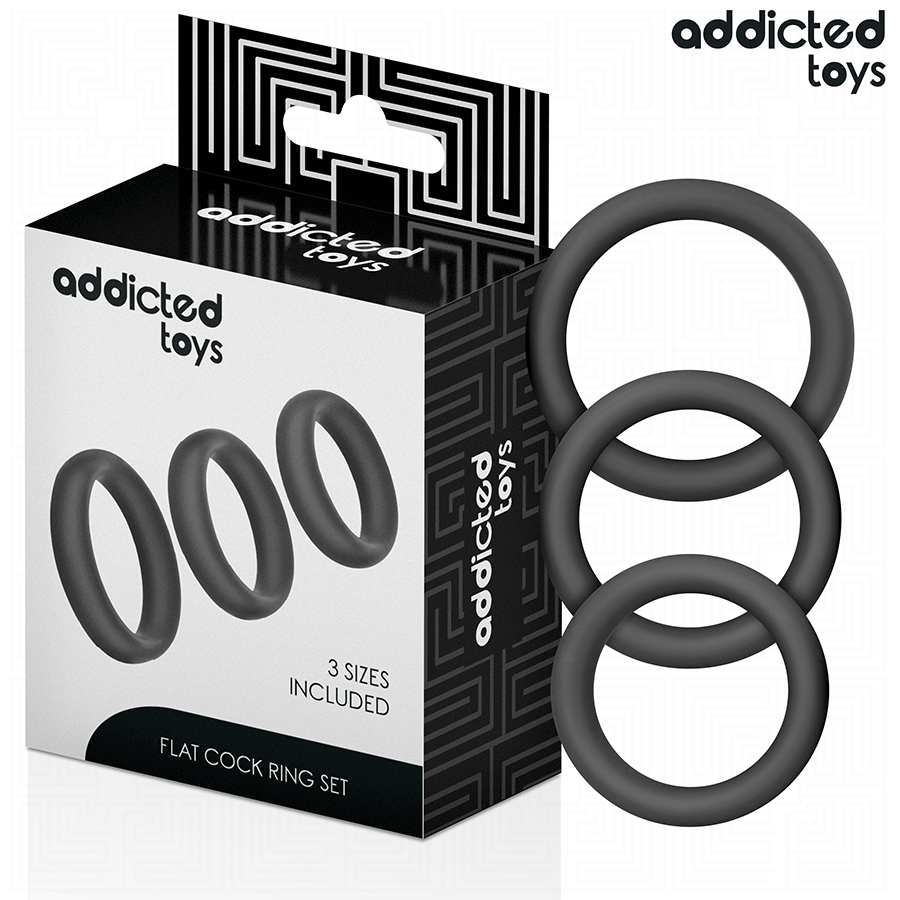 Set de 3 anillos planos de silicona ADDICTED TOYS