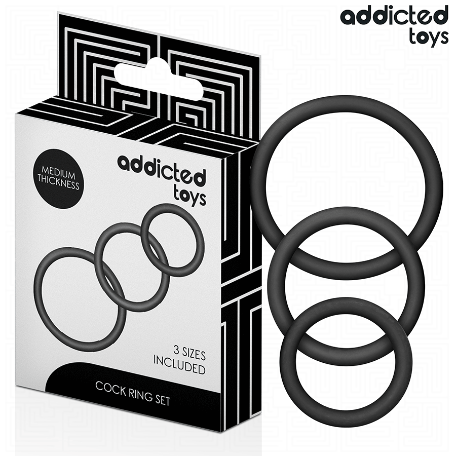 Set de anillos para el pene de silicona ADDICTED TOYS Model 2
