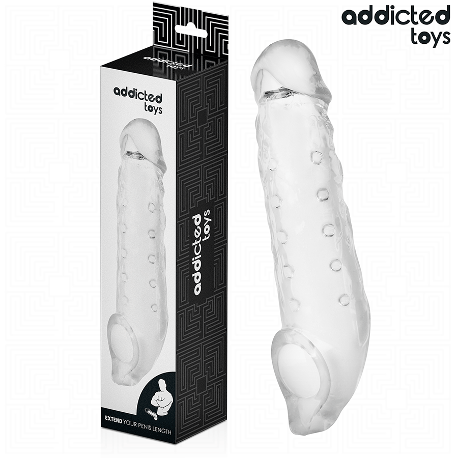 Funda para pene ADDICTED TOYS, transparente, talla S, 23 cm