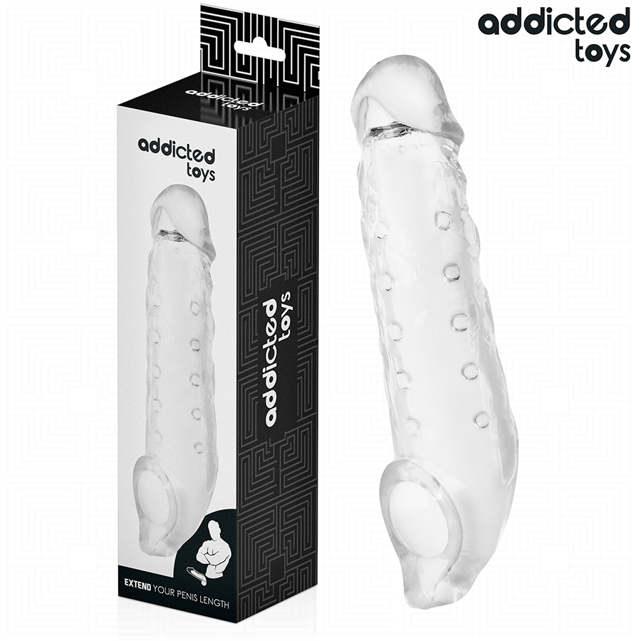 ADDICTED TOYS Funda para el pene transparente, talla M, 27 cm