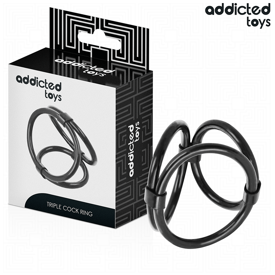 Anillo triple para el pene ADDICTED TOYS sin vibración