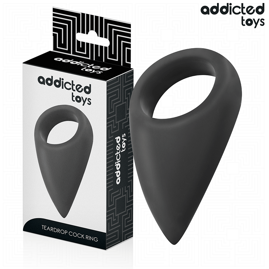 Anillo para el pene sin vibración de Addicted Toys con forma de gota