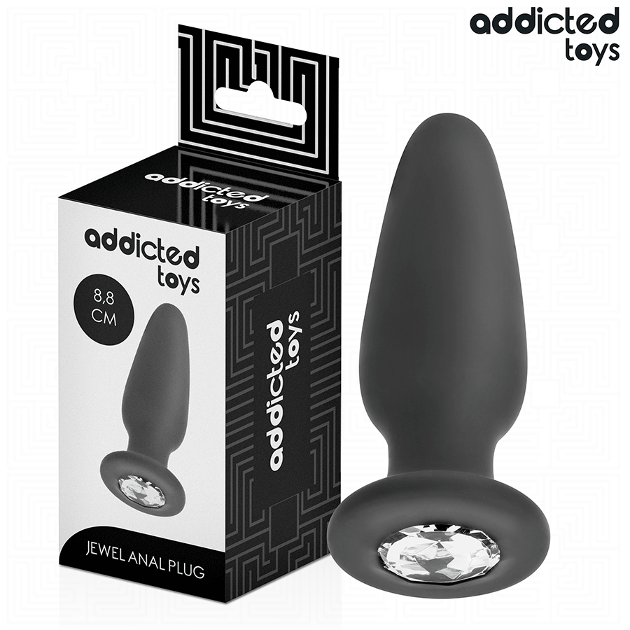 Plug anal de silicona ADDICTED TOYS con piedra decorativa, talla S