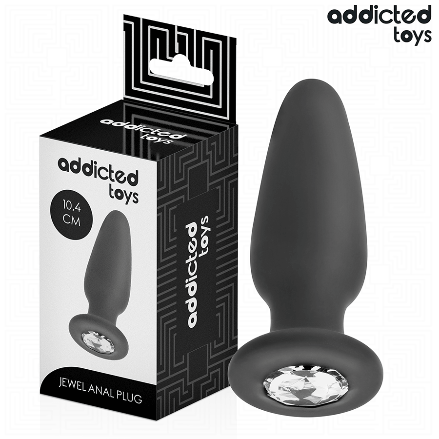 Plug anal de silicona ADDICTED TOYS con piedra decorativa, talla M